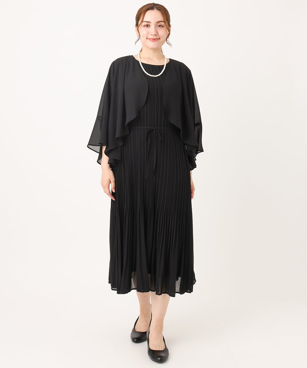 OLCIA13099 eur3(エウルキューブ) 【大きいサイズ】ジョーゼットボレロ ブラック(94)
