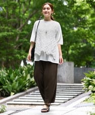 OLCIA24099 eur3(エウルキューブ) 【大きいサイズ】クロシェ風ベスト ホワイト(90)