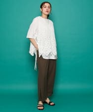 OLCIA24099 eur3(エウルキューブ) 【大きいサイズ】クロシェ風ベスト ホワイト(90)