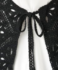 OLCIA24099 eur3(エウルキューブ) 【大きいサイズ】クロシェ風ベスト ブラック(94)