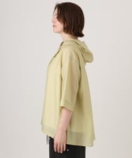 OLCID13109 eur3(エウルキューブ) 【WEB先行販売】【大きいサイズ／接触冷感】シア―フーディブラウス ライトイエロー