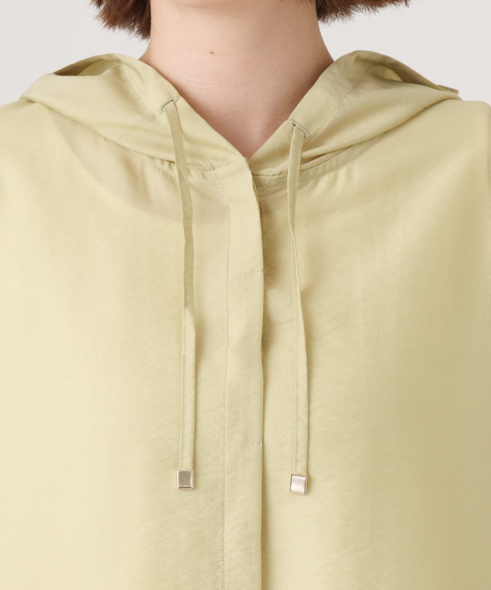 OLCID13109 eur3(エウルキューブ) 【WEB先行販売】【大きいサイズ／接触冷感】シア―フーディブラウス ライトイエロー