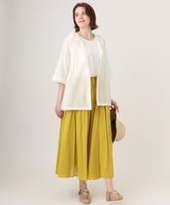 OLCID13109 eur3(エウルキューブ) 【WEB先行販売】【大きいサイズ／接触冷感】シア―フーディブラウス アイボリー