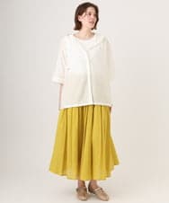 OLCID13109 eur3(エウルキューブ) 【WEB先行販売】【大きいサイズ／接触冷感】シア―フーディブラウス アイボリー
