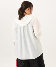 OLCID13109 eur3(エウルキューブ) 【WEB先行販売】【大きいサイズ／接触冷感】シア―フーディブラウス アイボリー