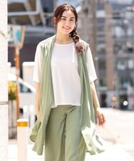 OLCIP16090 eur3(エウルキューブ) 【大きいサイズ/11号サイズあり/セットアップ対応】ドレープシアージレ ライトグリーン(30)