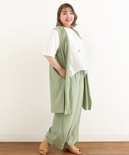 OLCIP16090 eur3(エウルキューブ) 【大きいサイズ/11号サイズあり/セットアップ対応】ドレープシアージレ ライトグリーン(30)