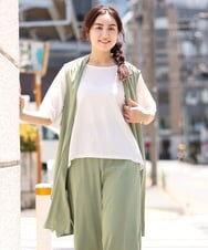 OLCIP16090 eur3(エウルキューブ) 【大きいサイズ/11号サイズあり/セットアップ対応】ドレープシアージレ ライトグリーン(30)