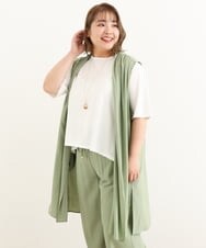 OLCIP16090 eur3(エウルキューブ) 【大きいサイズ/11号サイズあり/セットアップ対応】ドレープシアージレ ライトグリーン(30)