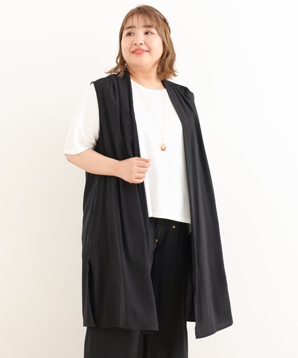 OLCIP16090 eur3(エウルキューブ) 【大きいサイズ/11号サイズあり/セットアップ対応】ドレープシアージレ ブラック(94)