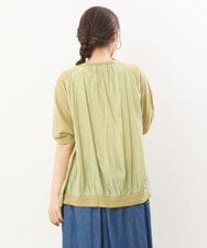 OLCIS19080 eur3(エウルキューブ) 【大きいサイズ/接触冷感】洗える5分袖カーディガン ライトグリーン(30)