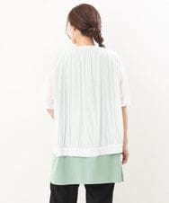 OLCIS19080 eur3(エウルキューブ) 【大きいサイズ/接触冷感】洗える5分袖カーディガン ホワイト(90)