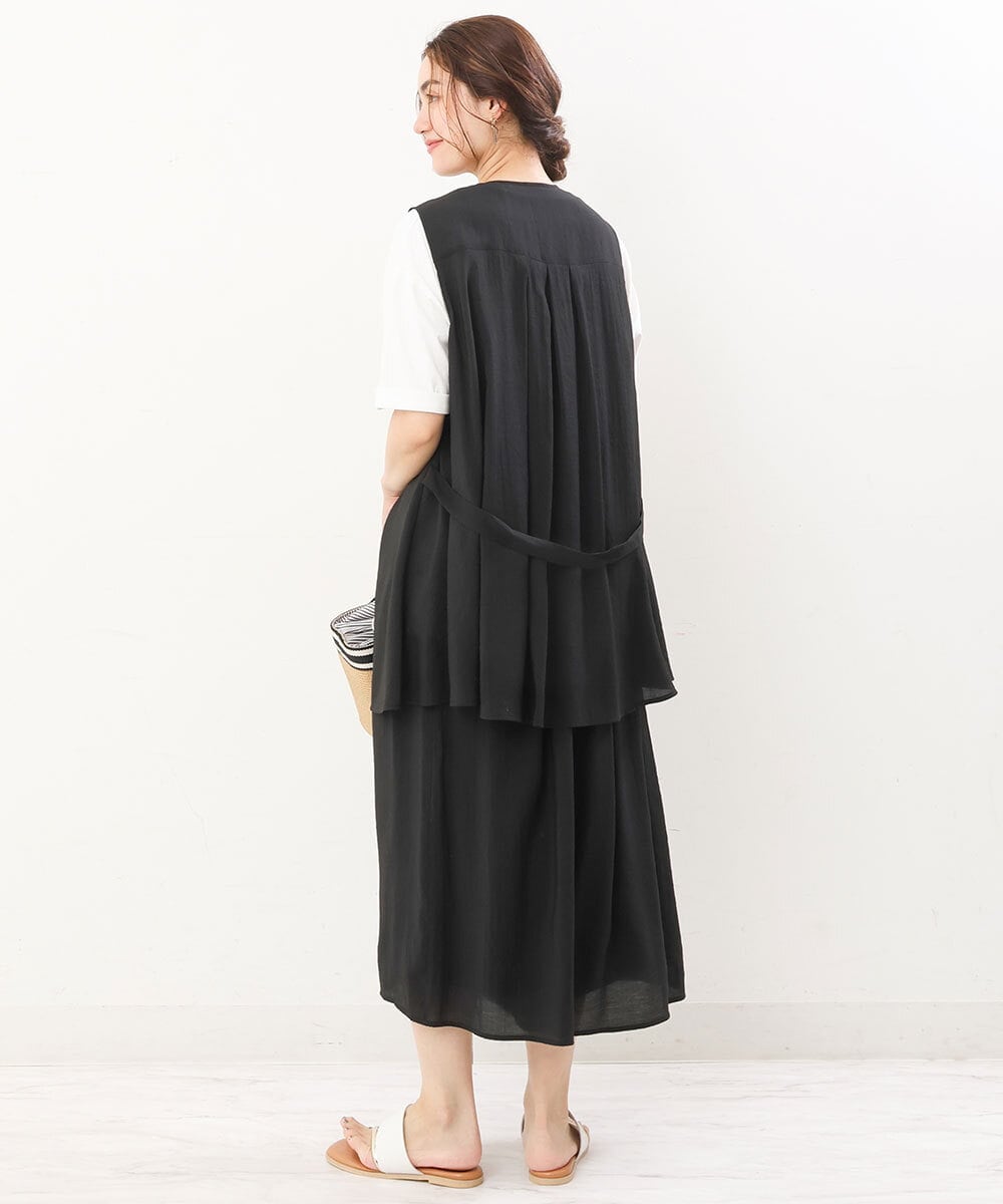 OLCIS20080 eur3(エウルキューブ) 【大きいサイズ/セットアップ対応可】シアーヴィンテージイレヘムジレ ブラック(94)