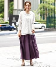OLCJA01119 eur3(エウルキューブ) 【大きいサイズ】レースジップアップフーディー ホワイト(90)