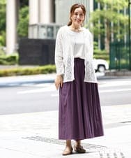 OLCJA01119 eur3(エウルキューブ) 【大きいサイズ】レースジップアップフーディー ホワイト(90)