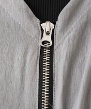 OLCJD01099 eur3(エウルキューブ) 【大きいサイズ/LAVEANGE×eur3】フロントファスナーシア―ブルゾン グレー