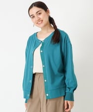 OLCJP05070 eur3(エウルキューブ) 【大きいサイズ】前後2WAYリングドットカーディガン グリーン(35)