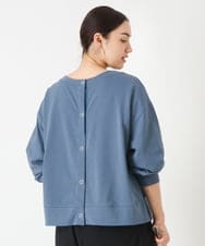 OLCJP05070 eur3(エウルキューブ) 【大きいサイズ】前後2WAYリングドットカーディガン ライトブルー(50)(WEB限定カラー)
