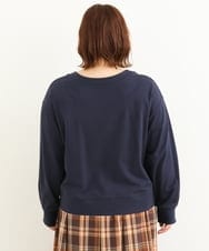 OLCJP05070 eur3(エウルキューブ) 【大きいサイズ】前後2WAYリングドットカーディガン ネイビー(57)