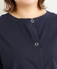 OLCJP05070 eur3(エウルキューブ) 【大きいサイズ】前後2WAYリングドットカーディガン ネイビー(57)