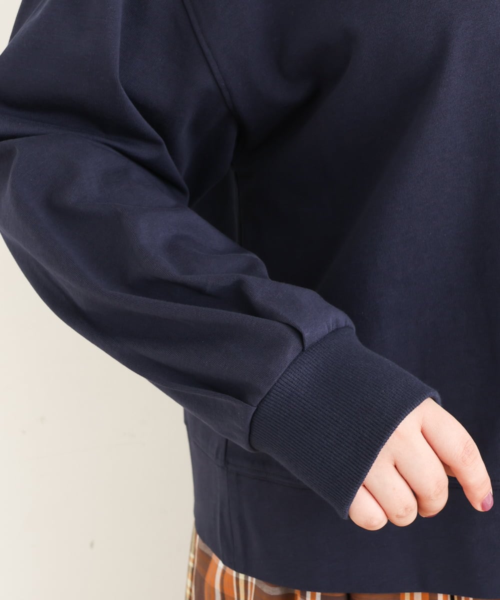 OLCJP05070 eur3(エウルキューブ) 【大きいサイズ】前後2WAYリングドットカーディガン ネイビー(57)