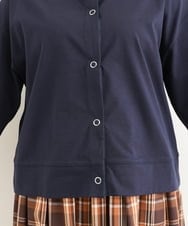 OLCJP05070 eur3(エウルキューブ) 【大きいサイズ】前後2WAYリングドットカーディガン ネイビー(57)