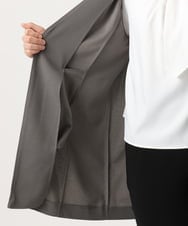 OLCKA02099 eur3(エウルキューブ) 【大きいサイズ】カットジョーゼットジレ ダークグレー(93)