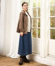 OLCKA03099 eur3(エウルキューブ) 【WEB先行販売】【大きいサイズ】スエードタッチダンボールパーカー モカ(84)