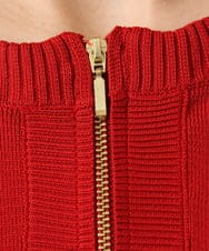 OLCKA04099 eur3(エウルキューブ) 【WEB先行販売】【大きいサイズ】ジップカーディガン レッド(05)