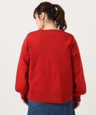 OLCKA04099 eur3(エウルキューブ) 【WEB先行販売】【大きいサイズ】ジップカーディガン レッド(05)
