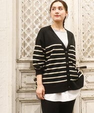 OLCKA05099 eur3(エウルキューブ) 【大きいサイズ/洗える】Vネックカーディガン アイボリー(80)