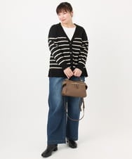 OLCKA05099 eur3(エウルキューブ) 【大きいサイズ/洗える】Vネックカーディガン アイボリー(80)