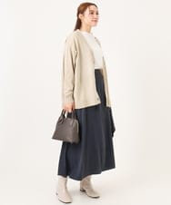 OLCKA05099 eur3(エウルキューブ) 【大きいサイズ/洗える】Vネックカーディガン グレージュ(89)