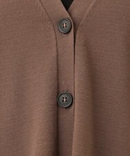 OLCKD03099 eur3(エウルキューブ) 【WEB先行販売】【大きいサイズ】裾レースVネックカーディガン モカ