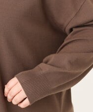 OLCKD03099 eur3(エウルキューブ) 【WEB先行販売】【大きいサイズ】裾レースVネックカーディガン モカ