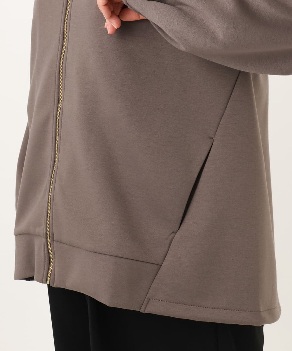 OLCKD05109 eur3(エウルキューブ) 【WEB先行販売】【大きいサイズ】Vネックダンボールブルゾン ダークグレー