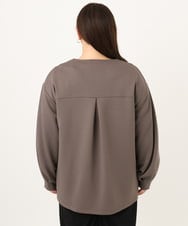 OLCKD05109 eur3(エウルキューブ) 【WEB先行販売】【大きいサイズ】Vネックダンボールブルゾン ダークグレー