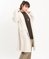 OLCKS18099 eur3(エウルキューブ) 【大きいサイズ】スエードポンチロングアウター ベージュ(82)