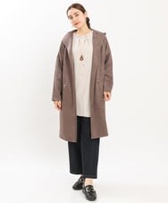 OLCKS18099 eur3(エウルキューブ) 【大きいサイズ】スエードポンチロングアウター ダークブラウン(87)