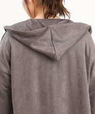 OLCKS18099 eur3(エウルキューブ) 【大きいサイズ】スエードポンチロングアウター ダークグレー(93)