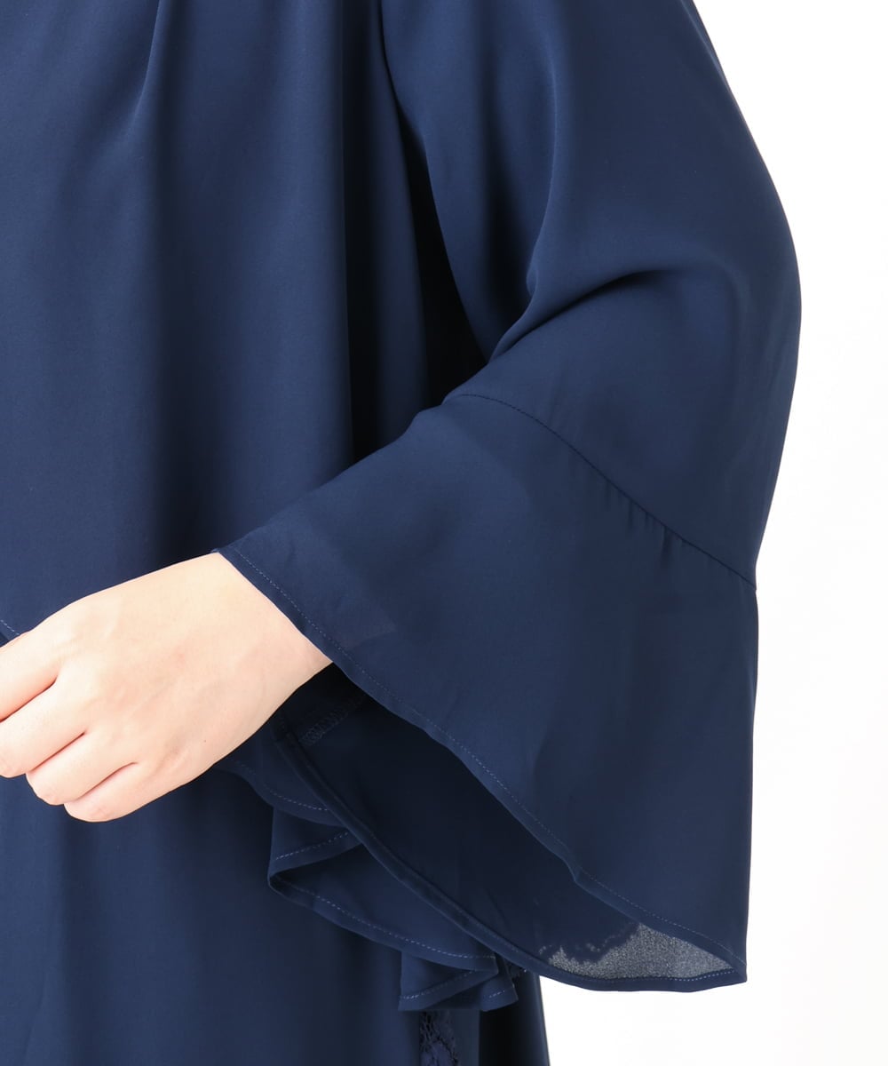 OLCLA06099 eur3(エウルキューブ) 【大きいサイズ】レースコンビボレロ ネイビー(57)