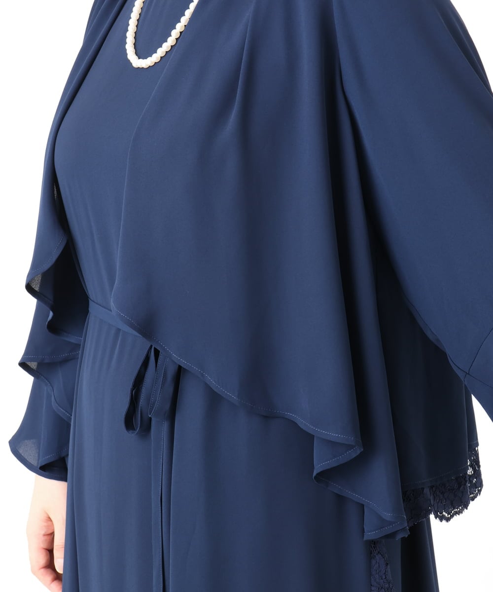 OLCLA06099 eur3(エウルキューブ) 【大きいサイズ】レースコンビボレロ ネイビー(57)