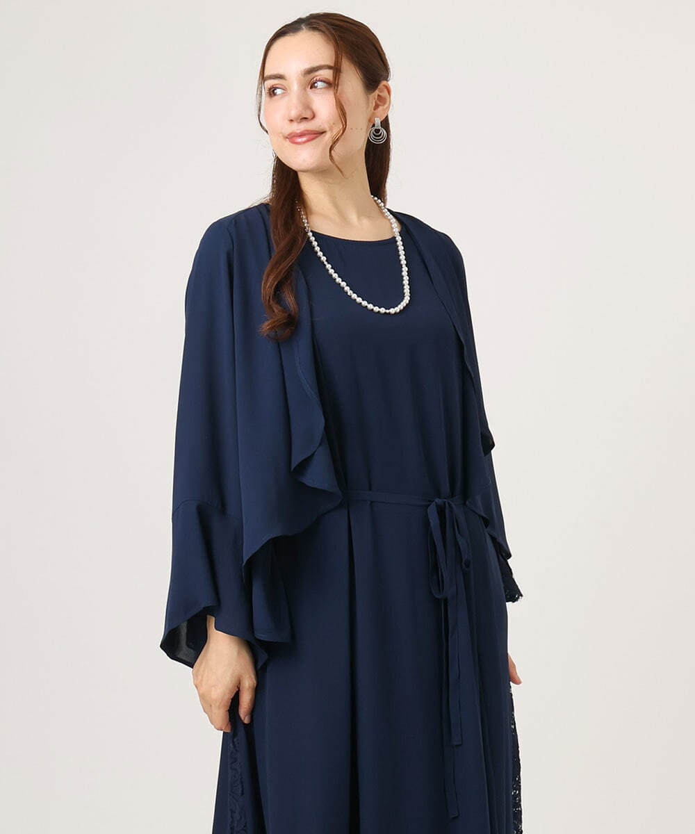 OLCLA06099 eur3(エウルキューブ) 【大きいサイズ】レースコンビボレロ ネイビー(57)