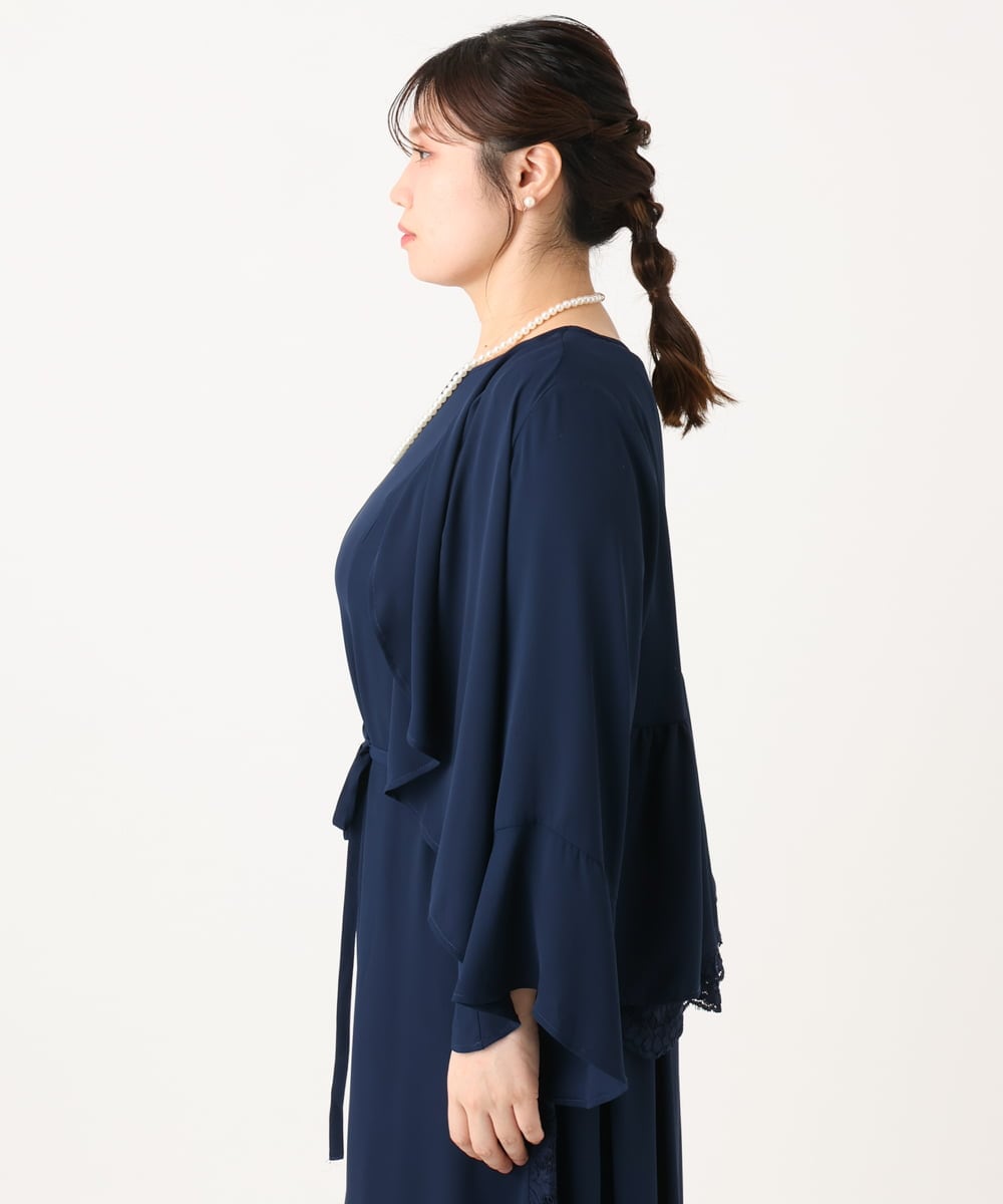 OLCLA06099 eur3(エウルキューブ) 【大きいサイズ】レースコンビボレロ ネイビー(57)