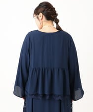 OLCLA06099 eur3(エウルキューブ) 【大きいサイズ】レースコンビボレロ ネイビー(57)