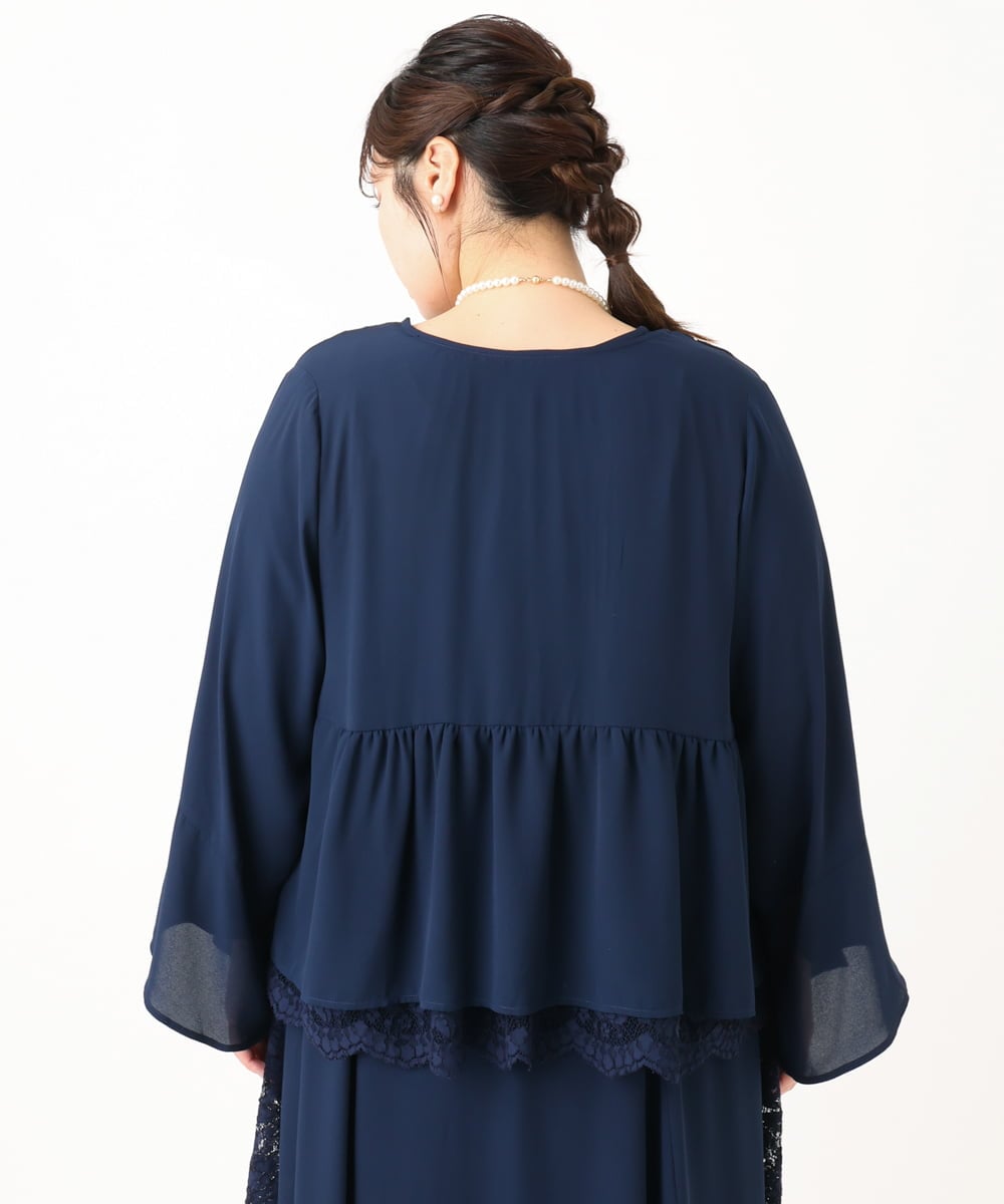 OLCLA06099 eur3(エウルキューブ) 【大きいサイズ】レースコンビボレロ ネイビー(57)