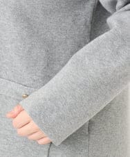 OLCLA08099 eur3(エウルキューブ) 【WEB先行販売】【大きいサイズ】Vネックゴールドボタンカーディガン グレー(92)