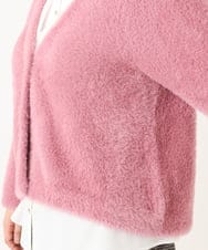 OLCLA09119 eur3(エウルキューブ) 【WEB先行販売】【大きいサイズ】フラッフィージャケット ピンク(03)