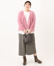 OLCLA09119 eur3(エウルキューブ) 【WEB先行販売】【大きいサイズ】フラッフィージャケット ピンク(03)