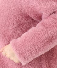 OLCLA09119 eur3(エウルキューブ) 【WEB先行販売】【大きいサイズ】フラッフィージャケット ピンク(03)